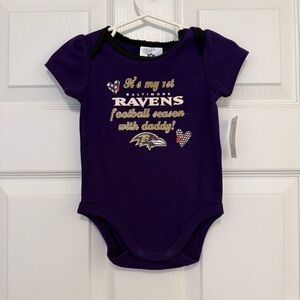 NWT NFL Baltimore Ravens Baby 3-6 'My 1st Football Season with Dad’ Onesie